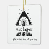 Spaß, was im Camping passiert, lacht Keramikornament (Links)