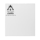 Spaß, was im Camping passiert, lacht Notizblock (Vorderseite)