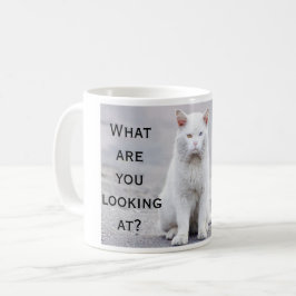 Spaß, was Sie Katzen-Kaffee-Tasse betrachtend sind Kaffeetasse