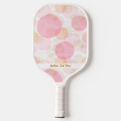 Spaß Wasserfarbkreise Rosa Gold Benutzerdefinierte Pickleball Schläger (Rückseite)