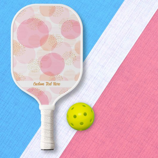 Spaß Wasserfarbkreise Rosa Gold Benutzerdefinierte Pickleball Schläger