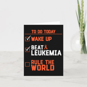 Spaß Wecke Beat Leukemia - die Regel für den Weltk Karte