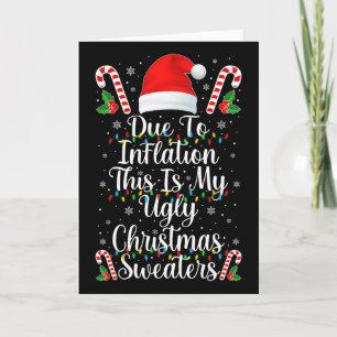 Spaß wegen Inflation hässliche Weihnachtshemden fü Karte