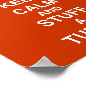 Spaß Weihnachten Behielt Ruhe und Stuck ein Türkei Poster (Ecke)