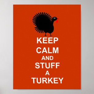 Spaß Weihnachten Behielt Ruhe und Stuck ein Türkei Poster