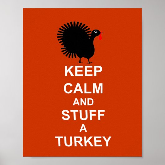 Spaß Weihnachten Behielt Ruhe und Stuck ein Türkei Poster (Vorne)