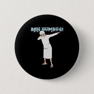 Spaß Weihnachten Carol Dabbing Scrooge Nachts Bah Button