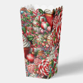 Spaß Weihnachten Cupcakes Roter Streifen Canes Geschenkschachtel (Vorderseite)