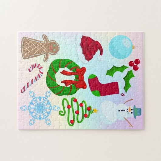 Spaß Weihnachten Dinge Puzzle (Horizontal)