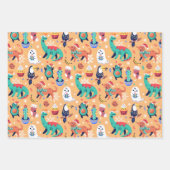 Spaß Weihnachten Dinosaurier Dog Parrot Avocado Ca Geschenkpapier Set (Vorderseite 3)