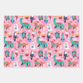 Spaß Weihnachten Dinosaurier Dog Parrot Avocado Ca Geschenkpapier Set (Vorderseite 2)