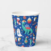 Spaß Weihnachten Dinosaurier Dog Parrot Avocado Ca Pappbecher (Vorderseite)