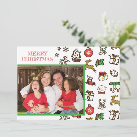 Spaß Weihnachten Doodles (Stehend Vorderseite)