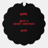 Spaß Weihnachten entworfen Ornament Karte (Rückseite)