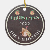 Spaß Weihnachten Foto Keepake Keramik Ornament (Vorne)