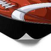 Spaß Weihnachten Fußball Ball Weihnachtsmannmütze  Poster (Ecke)