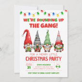 Spaß Weihnachten Gnomes Weihnachten Party Einladun Einladung (Vorderseite)