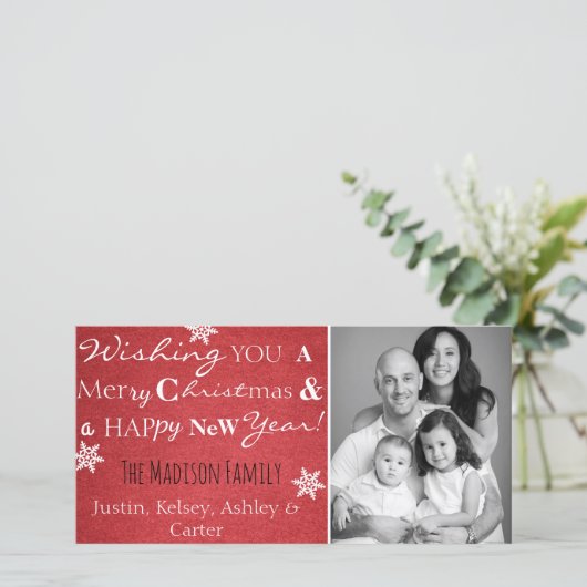 Spaß Weihnachten Grüße (Stehend Vorderseite)