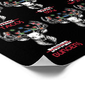 Spaß Weihnachten Hirsch Bow Jagd Weihnachtsmänner  Poster (Ecke)