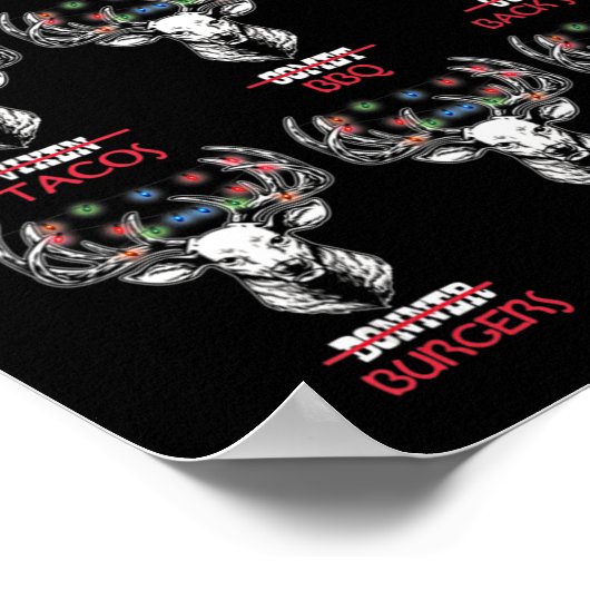 Spaß Weihnachten Hirsch Bow Jagd Weihnachtsmänner  Poster (Ecke)