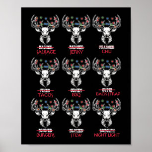 Spaß Weihnachten Hirsch Bow Jagd Weihnachtsmänner  Poster