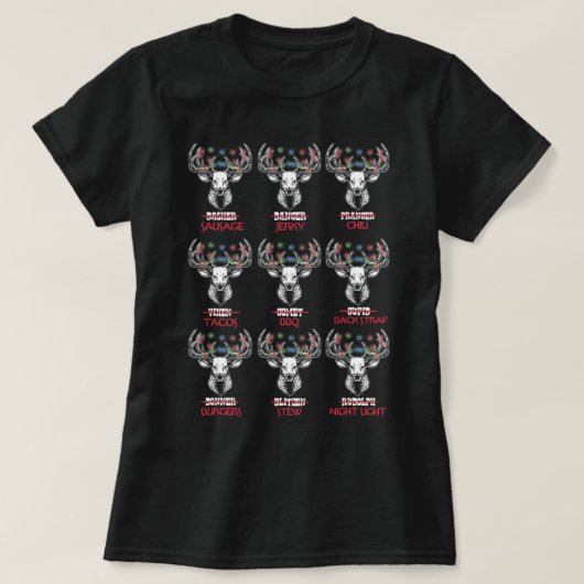 Spaß Weihnachten Hirsch Bow Jagd Weihnachtsmänner T-Shirt (Design vorne)