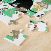 Spaß Weihnachten Kackend Hund im Wald Puzzle (Seite)