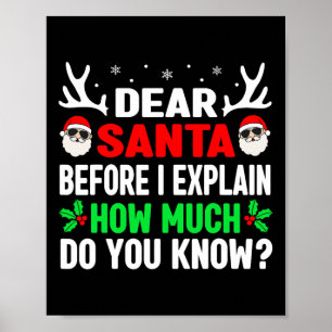 Spaß Weihnachten Kinder Erwachsene Liebe Santa I k Poster