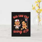 Spaß Weihnachten Krankenschwester Gingerbread Mann Karte (Gelbe Blume)