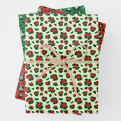 Spaß Weihnachten Leopard Print Trio Mix Geschenkpapier Set (Beispiel)