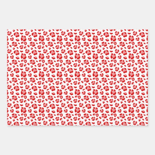 Spaß Weihnachten Leopard Print Trio Mix Geschenkpapier Set (Vorderseite 2)