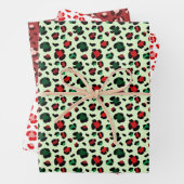 Spaß Weihnachten Leopard Print Trio Mix Geschenkpapier Set (Beispiel)