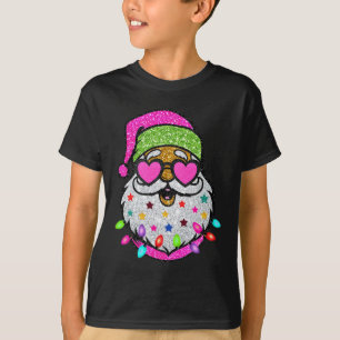 Spaß Weihnachten mit Sonnenbrille Weihnachten Rosa T-Shirt