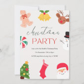 Spaß Weihnachten Party Einladung (Vorderseite)