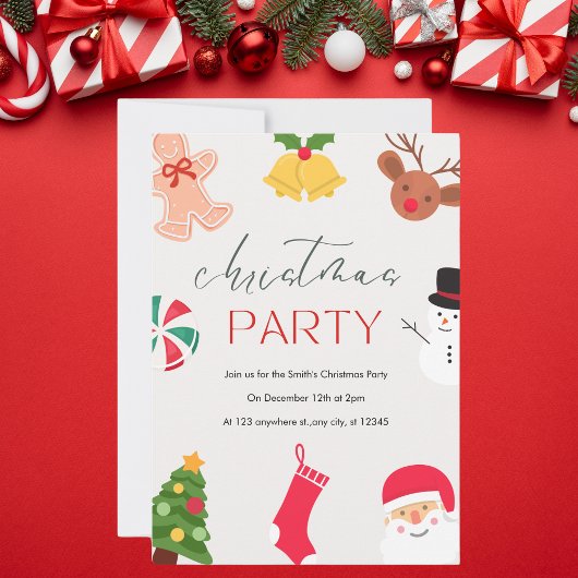 Spaß Weihnachten Party Einladung