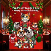 Spaß Weihnachten Party Ugly Sweaters Hunde Katzen Einladung
