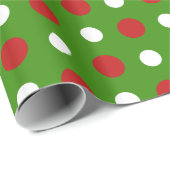 Spaß Weihnachten Punkte in rot-weiß Wrapping Geschenkpapier (Rolleneckpunkt)
