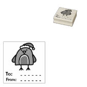 Spaß Weihnachten Robin Kids Geschenksiegel Gummistempel (Stempel)