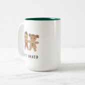 Spaß Weihnachten Sprichwort Baked Gingerbread Urla Zweifarbige Tasse (Vorderseite Links)