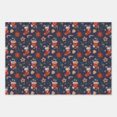 Spaß Weihnachten Strümpfe und Leckereien Geschenkpapier Set (Vorderseite)