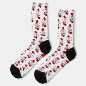 Spaß Weihnachten Tabby Cat Santa Claws Socken (Linkes Detail)