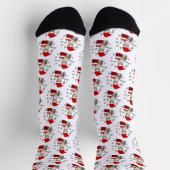 Spaß Weihnachten Tabby Cat Santa Claws Socken (Oben)