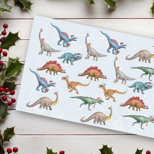 Spaß Weihnachten Urlaub Dinosaur Wasserfarben Must Seidenpapier