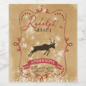 Spaß Weihnachten Vintag Rudolph's Best Custom Gesc Weinetikett (Einzelnes Label)