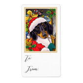 Spaß Weihnachten Weihnachten Dackel Geschenksack (Vorne)