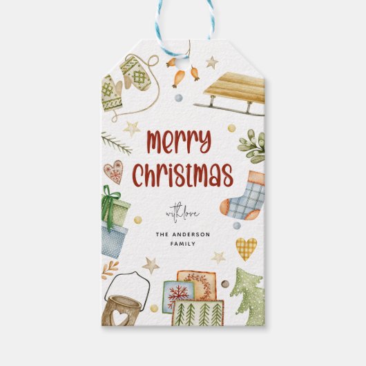 Spaß Weihnachten Weihnachten Weihnachten Weihnacht Geschenkanhänger (Vorderseite)