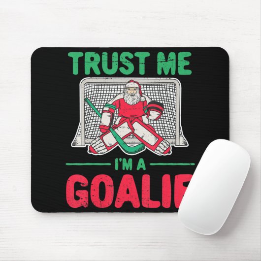 Spaß Weihnachten Weihnachtshockey Goaltender Goali Mousepad (Mit Mouse)