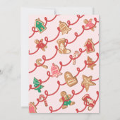 Spaß Weihnachts-Cookie-Austausch Party tauschen ro Einladung (Rückseite)