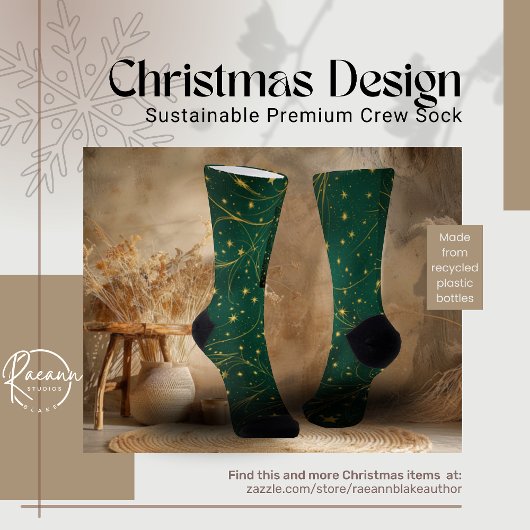 Spaß Weihnachts Design Nachhaltig Premium Crew Soc Socken