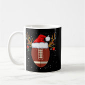 Spaß Weihnachts Fußball Ball Weihnachtsmannmütze R Kaffeetasse (Links)